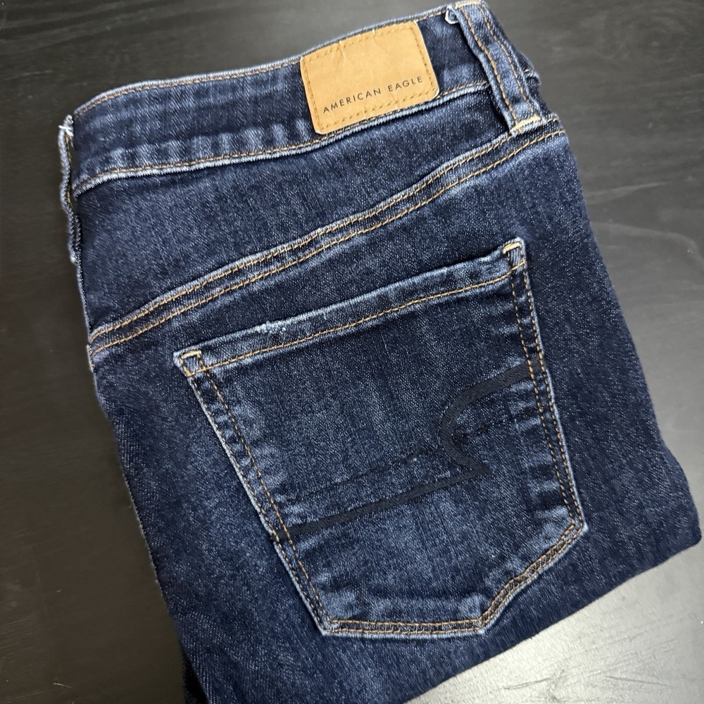 American Eagle Womens 8 Fits 31x28 Next Level Stretch Hi Rise Jegging Blue Jeans